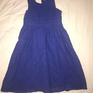 royal blue dress with flowers
